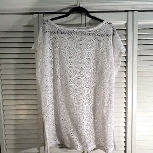 Speedo swimsuit cover-up, white- large